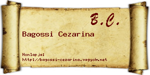 Bagossi Cezarina névjegykártya